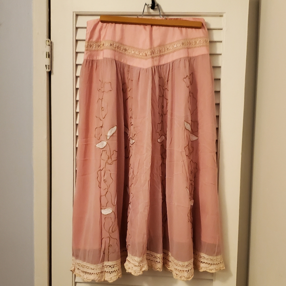 Pink Flowy Skirt